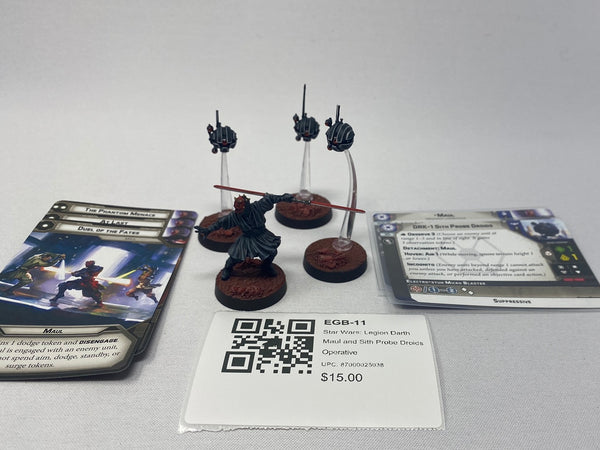 Star Wars: Legion Darth Maul and Sith Probe Droids Operative EGB-11