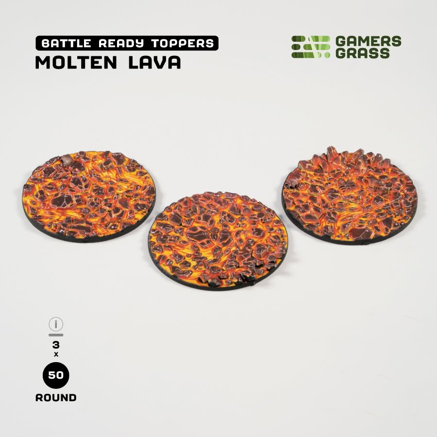 Gamers Grass: Molten Lava - Round 50mm (x3)