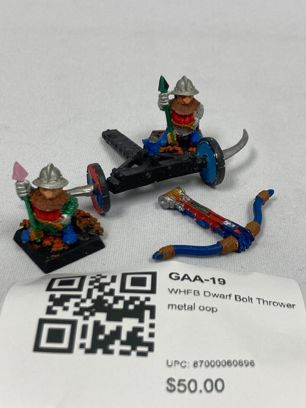 WHFB Dwarf Bolt Thrower metal oop GAA-19
