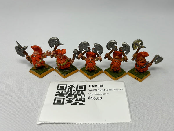 WHFB Dwarf Giant Slayers FAM-18
