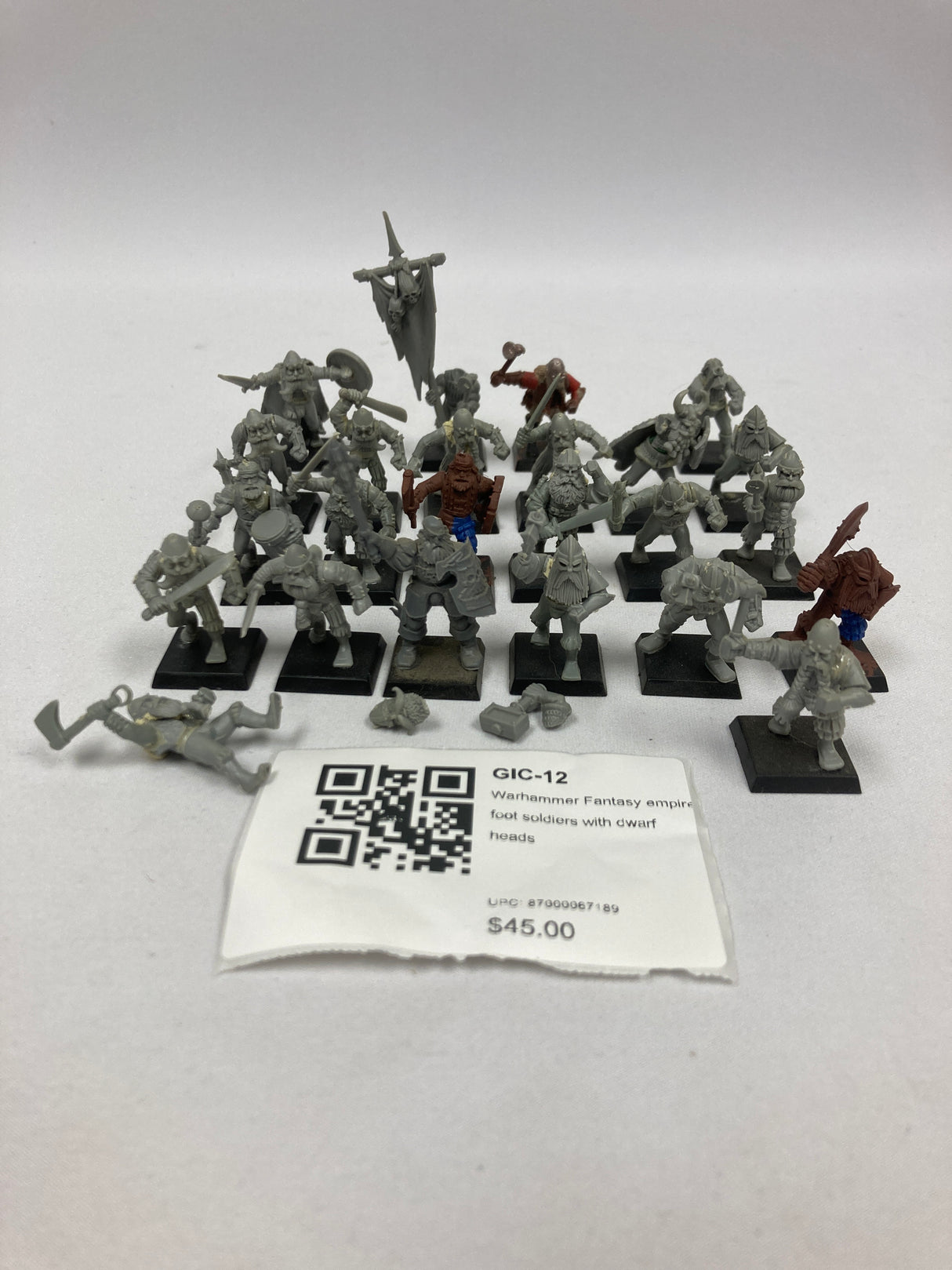 Warhammer Fantasy empire foot soldiers with dwarf heads GIC-12
