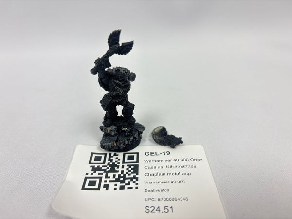 Warhammer 40,000 Ortan Cassius, Ultramarines Chaplain metal oop GEL-19