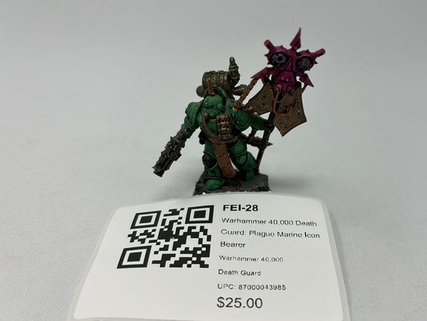 Warhammer 40,000 Death Guard: Plague Marine Icon Bearer FEI-28