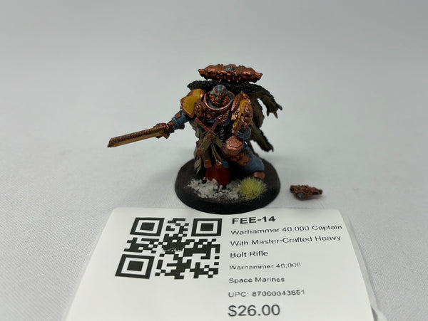 Warhammer 40,000 Captain With Master-Crafted Heavy Bolt Rifle FEE-14