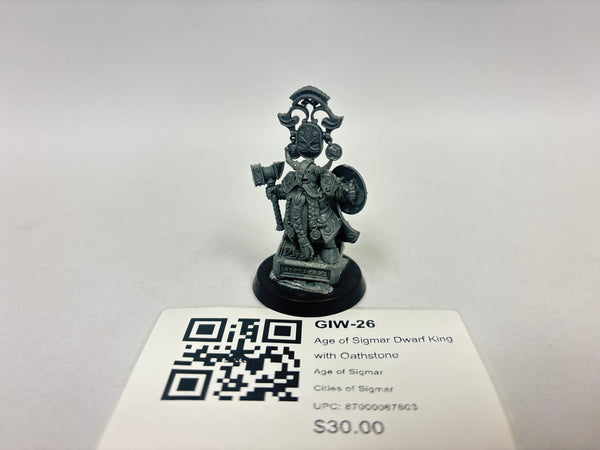 Age of Sigmar Dwarf King with Oathstone GIW-26