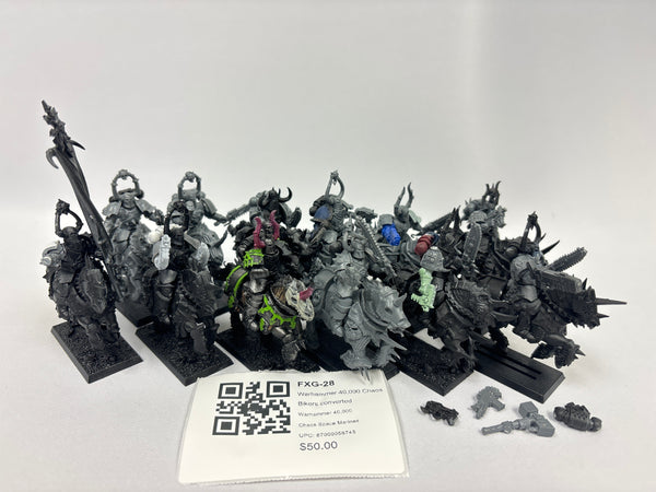 Warhammer 40,000 Chaos Bikers converted FXG-28