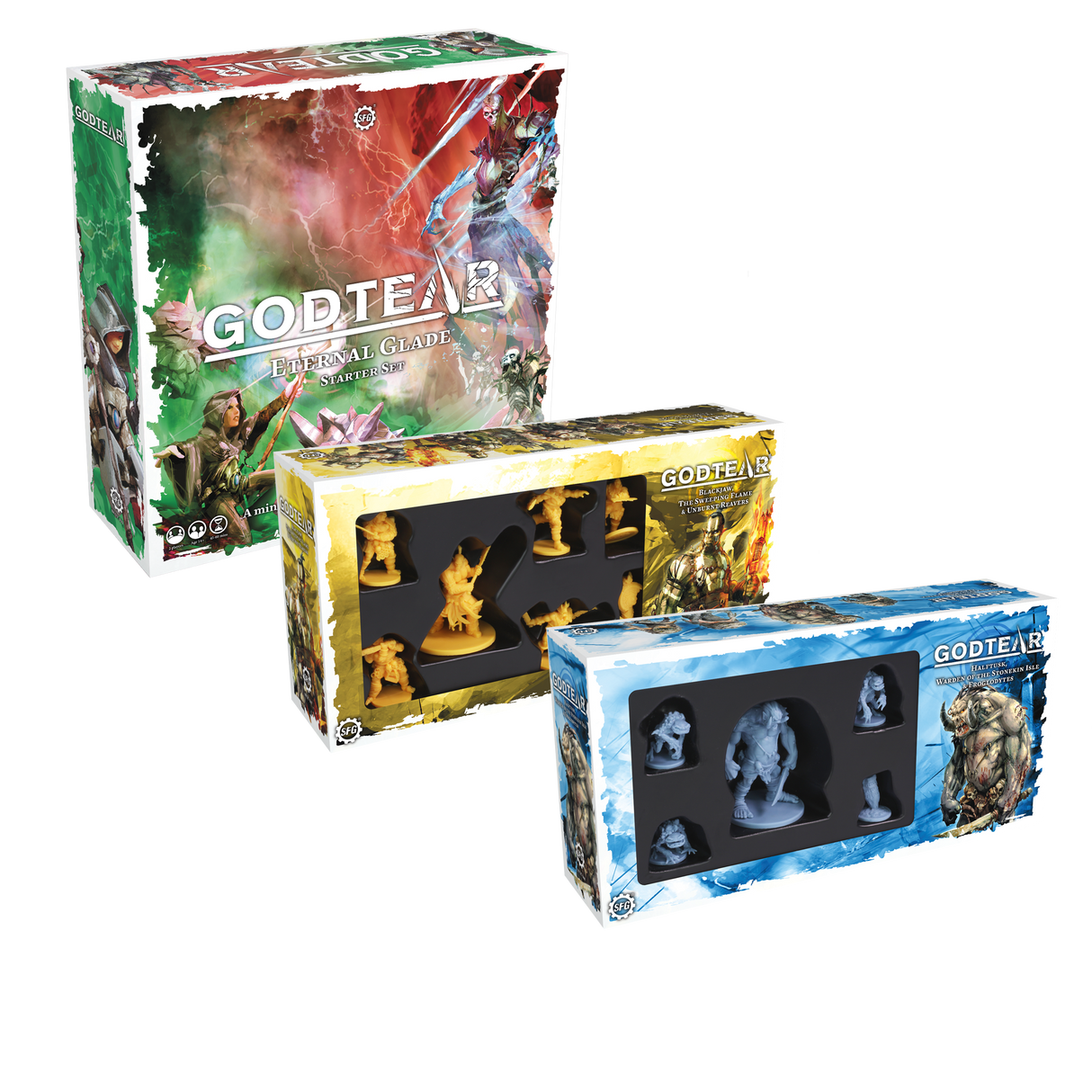 Godtear Eternal Glade Starter Set - Nia - The Crystalmancer / Morrigan - Lich Queen od the Frozen Wastes