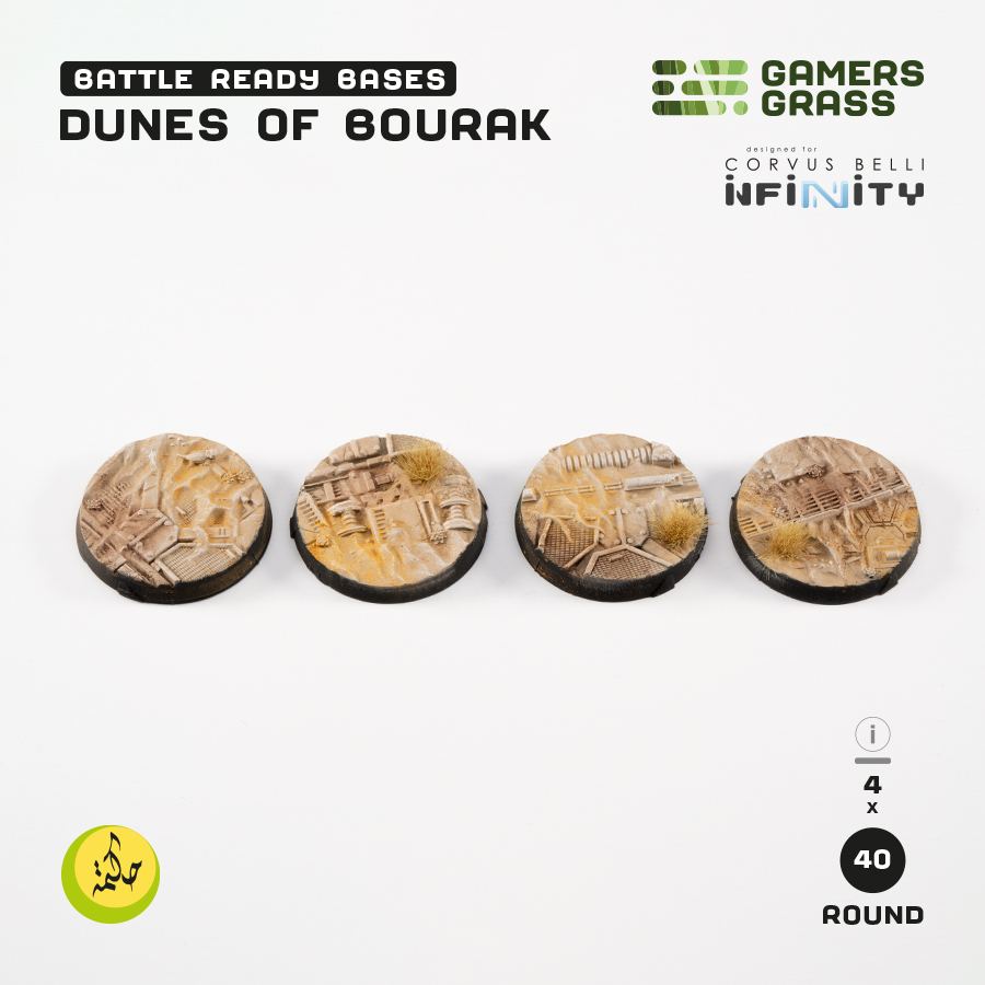 Gamers Grass: Dunes of Bourak - Round 40mm (4x)