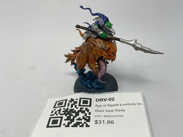 Age of Sigmar Loonboss On Giant Cave Squig DRV-02