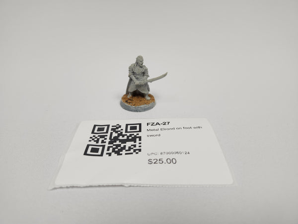Metal Elrond on foot with sword FZA-27