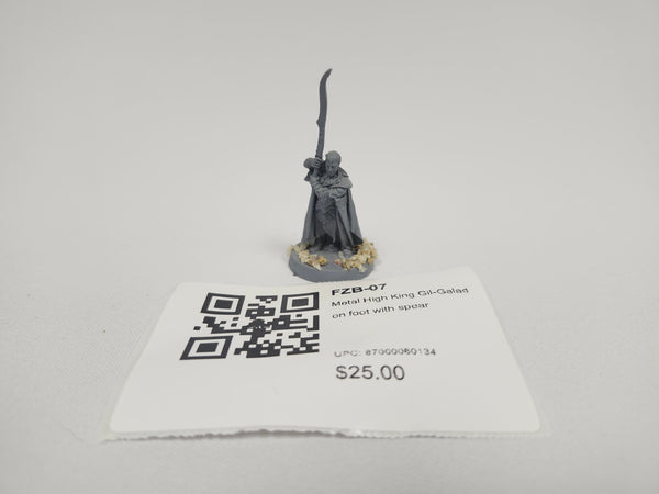 Metal High King Gil-Galad on foot with spear FZB-07