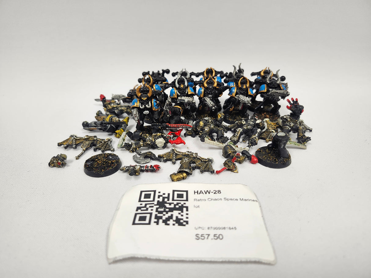 Retro Chaos Space Marines lot HAW-28