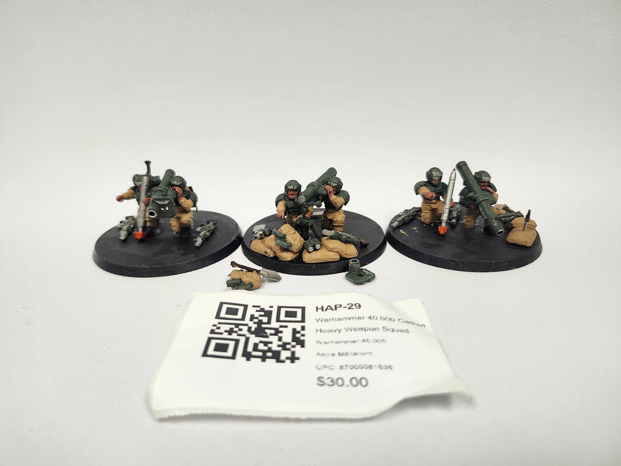 Warhammer 40,000 Cadian Heavy Weapon Squad HAP-29