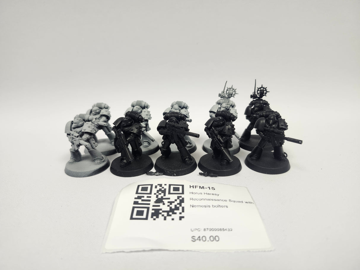 Horus Heresy Reconnaissance Squad with Nemesis bolters HFM-15
