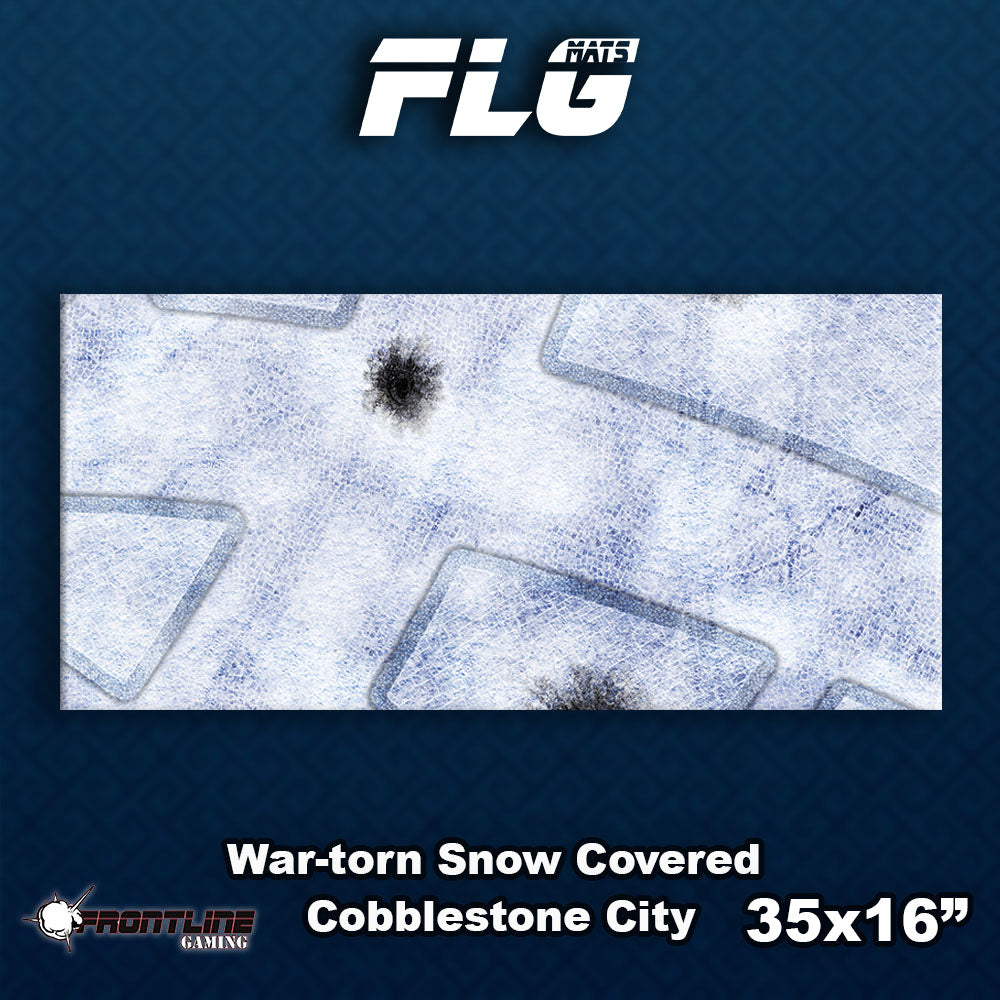 FLG Mats: War-torn Snow Covered Cobblestone City 1