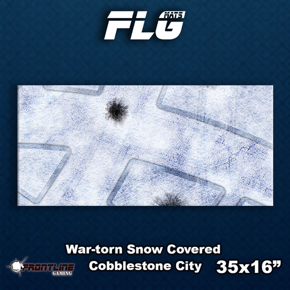 FLG Mats: War-torn Snow Covered Cobblestone City 1