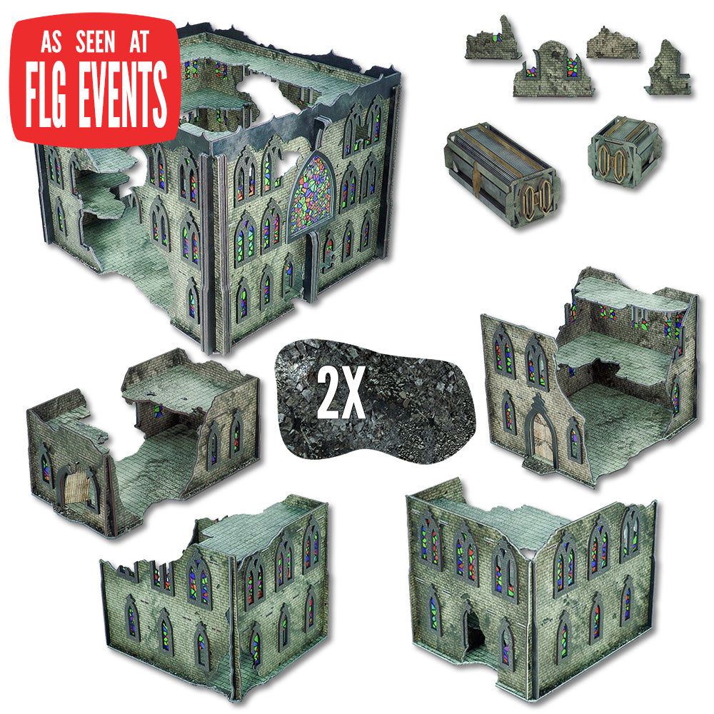 FLG Full Color Terrain: Gothic Ruins Event Set | Frontline Gaming