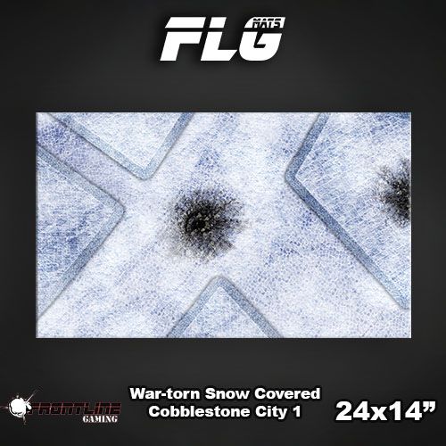 FLG Mats: War-torn Snow Covered Cobblestone City 1