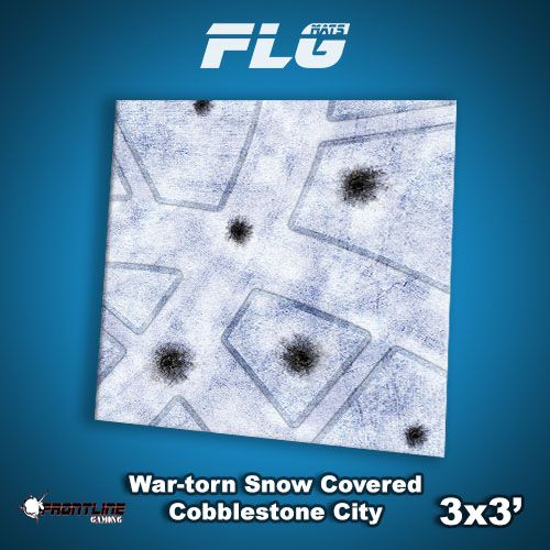 FLG Mats: War-torn Snow Covered Cobblestone City 1