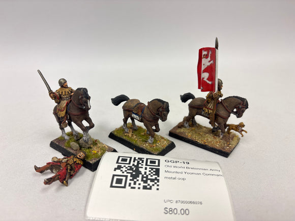 Old World Bretonnian Army Mounted Yeoman Command metal oop GGP-19