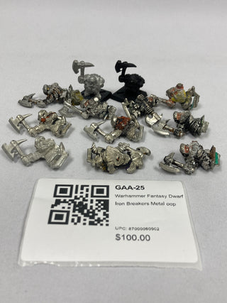 Warhammer Fantasy Dwarf Iron Breakers Metal oop GAA-25