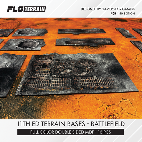 FLG Terrain: 11th Full Color Terrain Bases - Battlefield