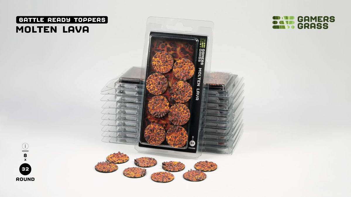 Gamers Grass: Molten Lava - Round 32mm (x8)
