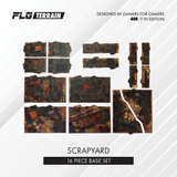 FLG Scrapyard 11th Edition full color MDF terrain bases, set of 16 footprints