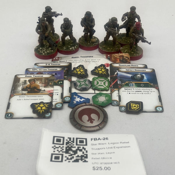 Star Wars: Legion Rebel Troopers Unit Expansion FBA-26