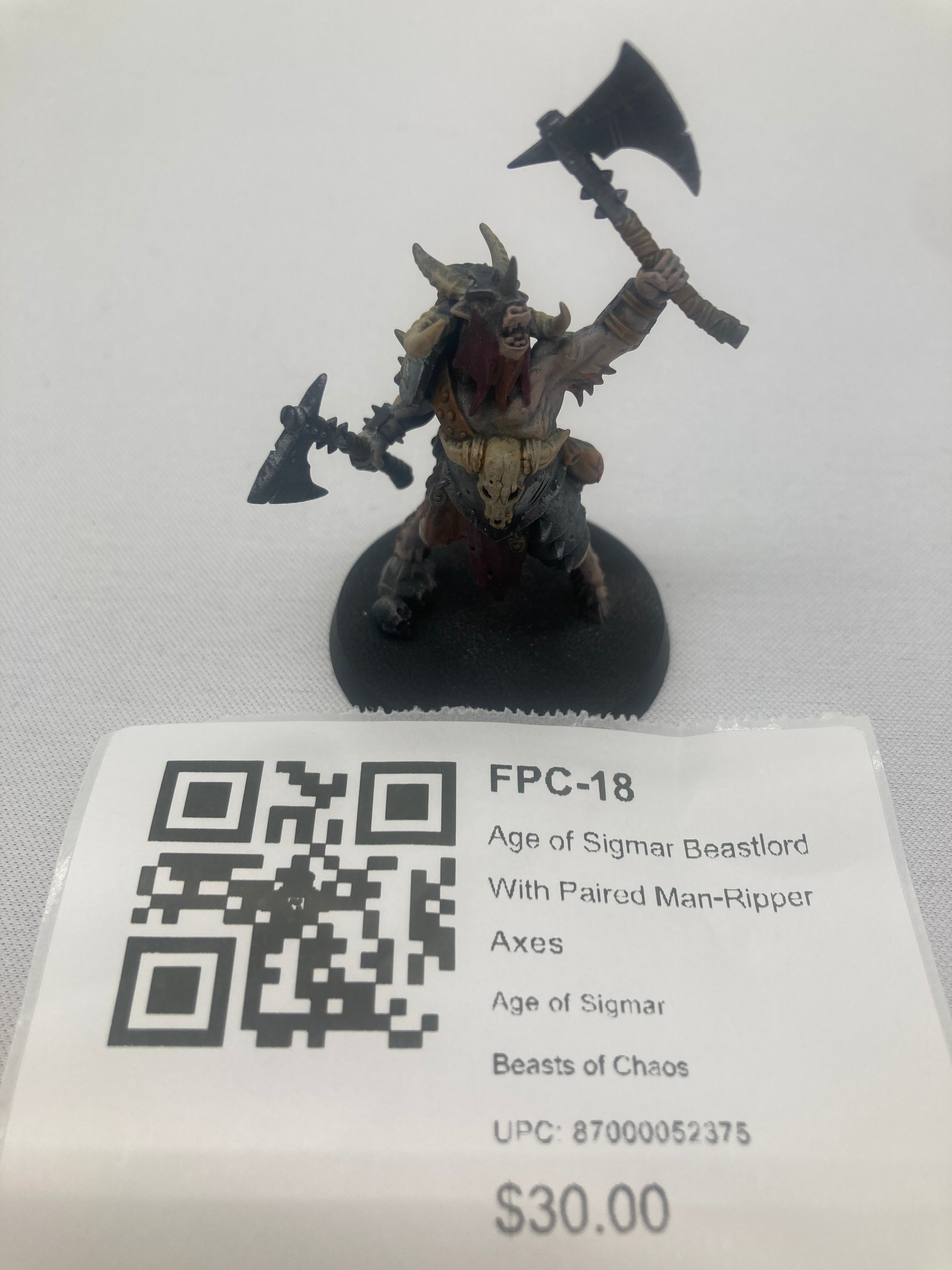 Age of Sigmar Beastlord With Paired Man-Ripper Axes FPC-18 | Frontline ...