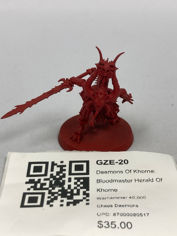 Daemons Of Khorne: Bloodmaster Herald Of Khorne GZE-20
