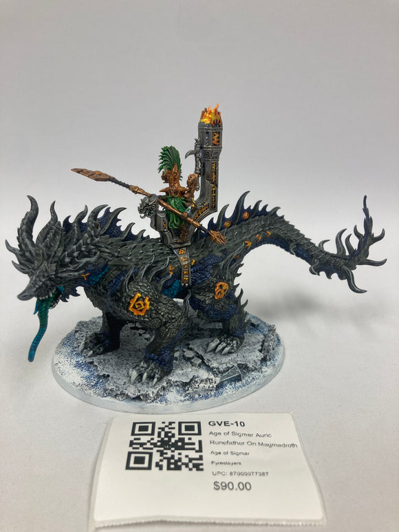Age of Sigmar Auric Runefather On Magmadroth GVE-10
