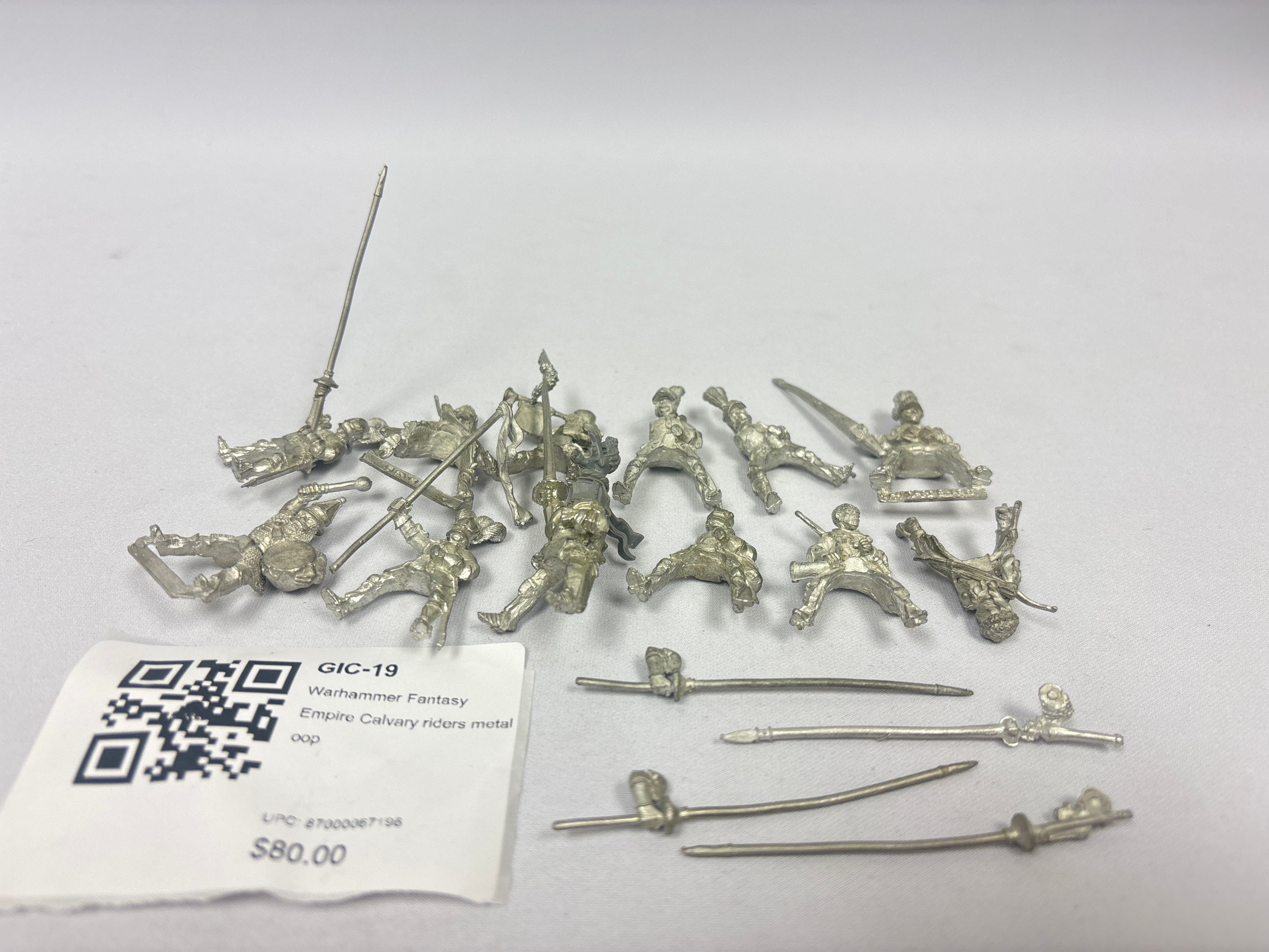 Warhammer Fantasy Empire Calvary riders metal oop GIC-19