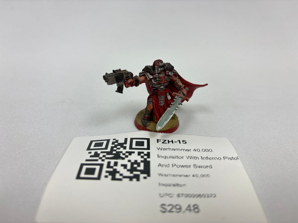 Warhammer 40,000 Inquisitor With Inferno Pistol And Power Sword FZH-15