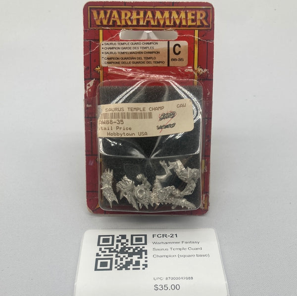 Warhammer Fantasy Saurus Temple Guard  Champion (square base) FCR-21