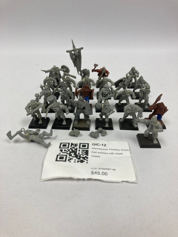 Warhammer Fantasy empire foot soldiers with dwarf heads GIC-12
