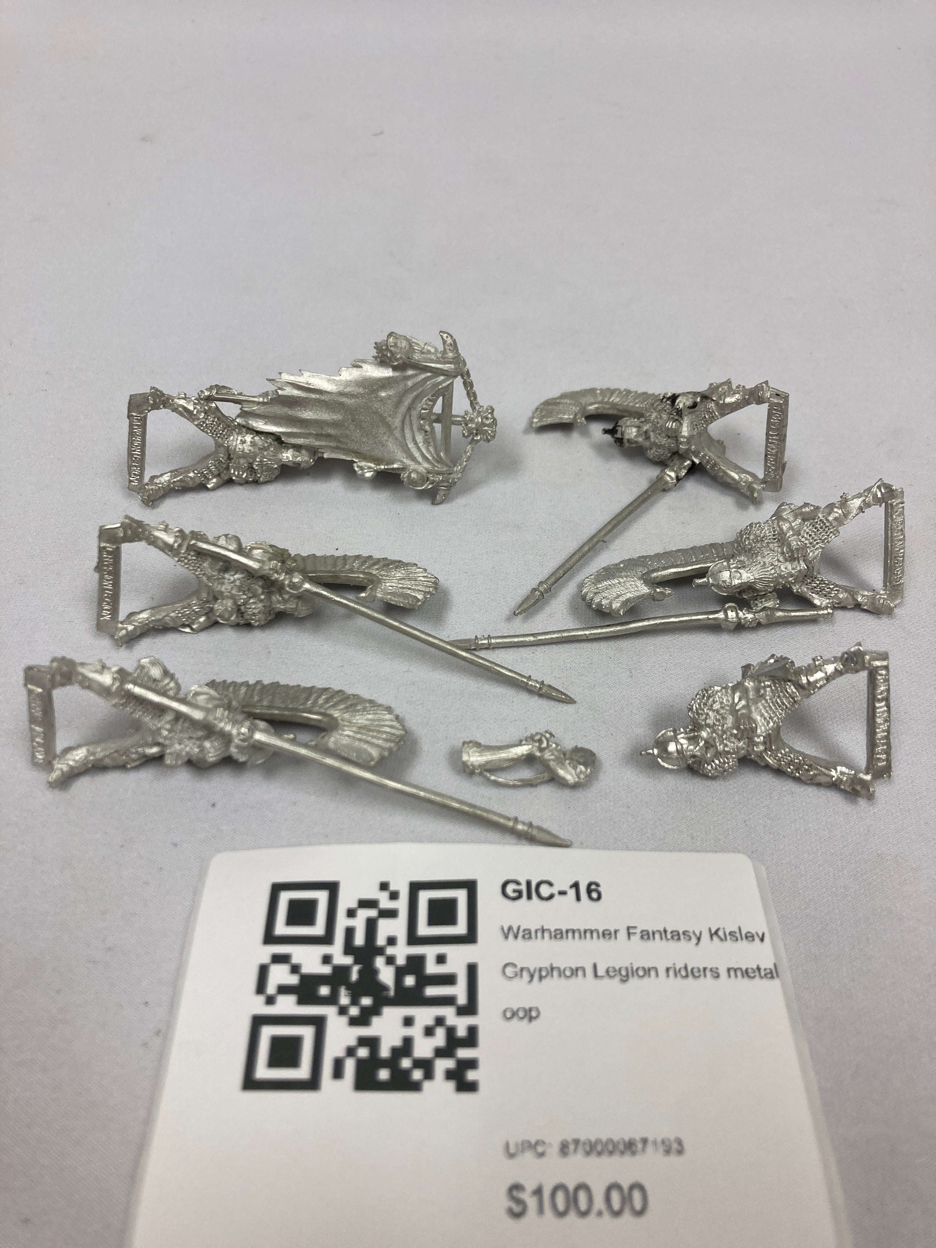 Warhammer Fantasy Kislev Gryphon Legion riders metal oop  GIC-16