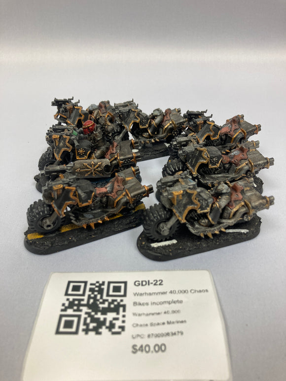 Warhammer 40,000 Chaos Bikes incomplete GDI-22