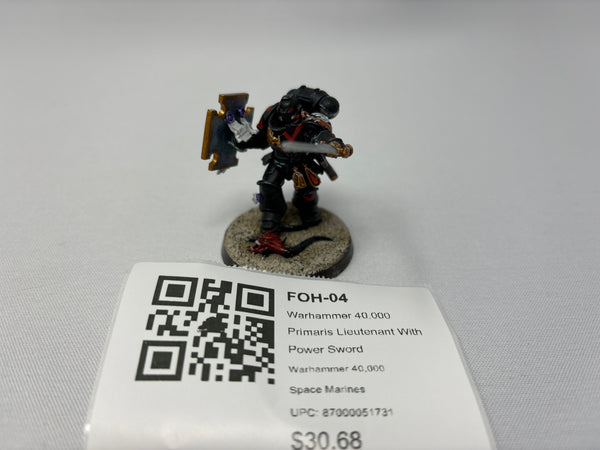 Warhammer 40,000 Primaris Lieutenant With Power Sword FOH-04