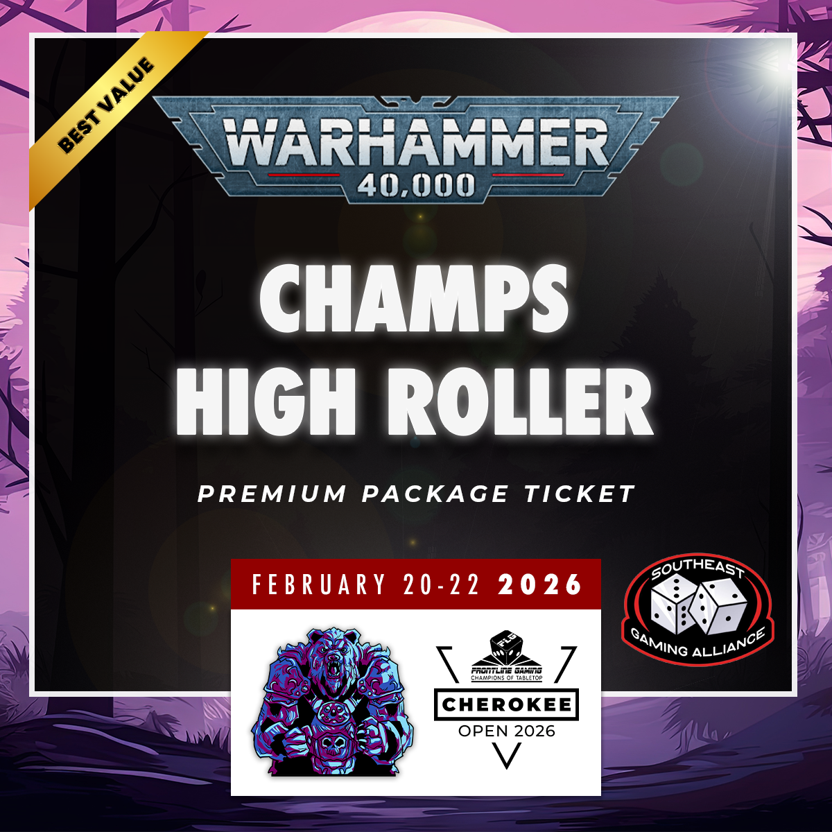 Cherokee Open 2026 - Warhammer 40k Championships VIP