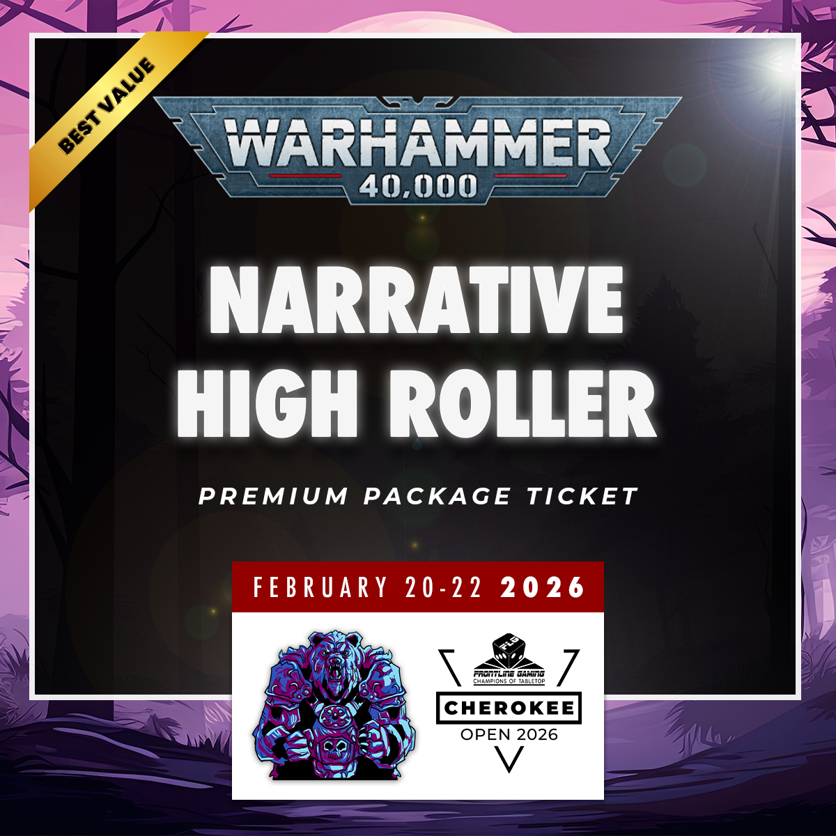 Cherokee Open 2026 - Warhammer 40k Narrative Weekend VIP