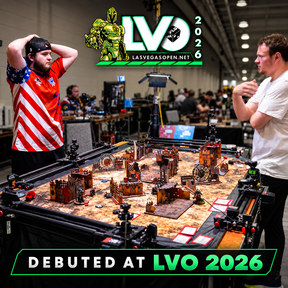 Dakka City Premium Series terrain debut promotional graphic from LVO 2026