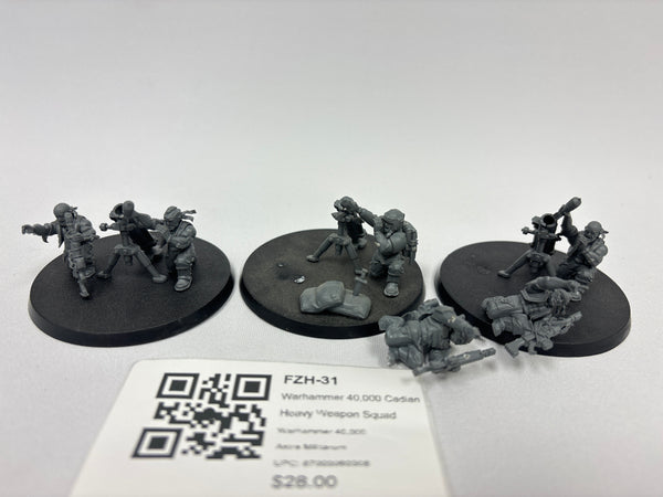 Warhammer 40,000 Cadian Heavy Weapon Squad FZH-31