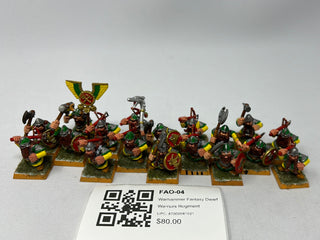 Warhammer Fantasy Dwarf Warriors Regiment  FAO-04