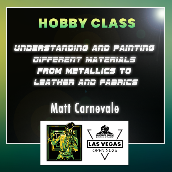 LVO 2025 - Matt Carnevale Understanding and Painting Different Materials from Metallics to Leather and Fabrics 4 hr. Studio Class