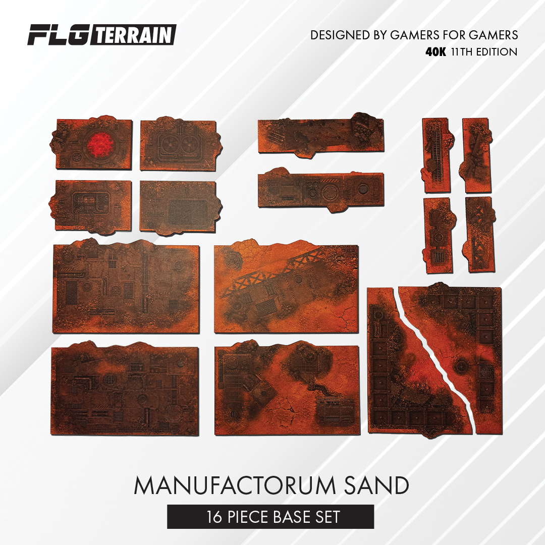 FLG Terrain: 11th Full Color Terrain Bases - Manufactorum Sand