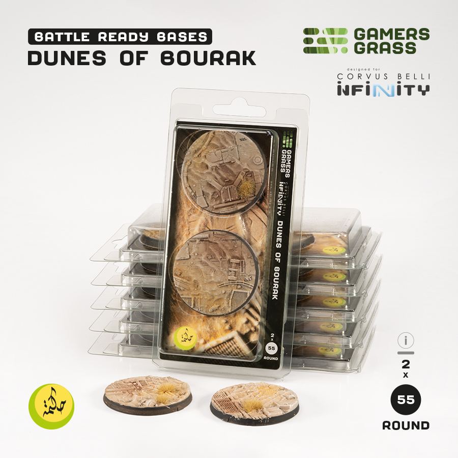 Gamers Grass: Dunes of Bourak - Round 55mm (2x)