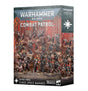 Combat Patrol: Chaos Space Marines box shown from the front and right side, with artwork of armored, spiked warriors and mutants in a red industrial setting. The front reads “WARHAMMER 40,000,” “COMBAT PATROL,” and “CHAOS SPACE MARINES.”
