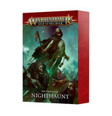 Upright red Faction Pack box shown at an angle, with a teal-toned painting of hooded, skeletal ghosts on the front. The cover reads “WARHAMMER AGE OF SIGMAR” and “FACTION PACK NIGHTHAUNT.”