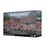 Imperial Agents Battleforce Ordo Malleus box shown from the front and right side, with dark red and gray artwork of armored figures, robed agents and a tank. The front reads “WARHAMMER 40,000,” “ORDO MALLEUS” and “24 CITADEL MINIATURES.”